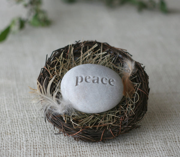 Peace in nest -  ready to ship by SJEngraving