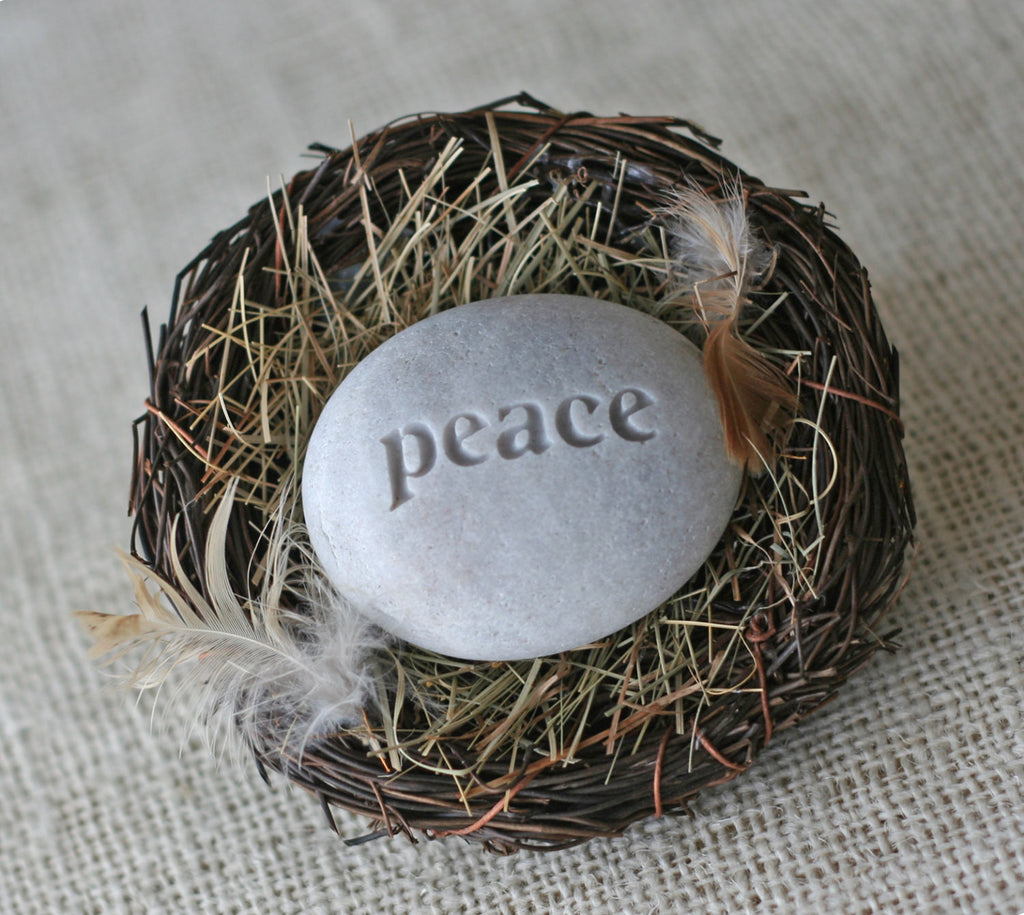 Peace in nest -  ready to ship by SJEngraving