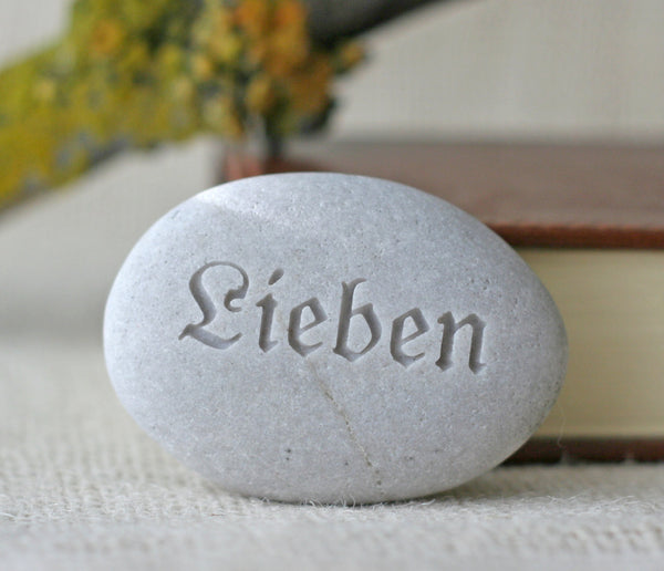 Lieben - Love in German - Engraved Ready Gift