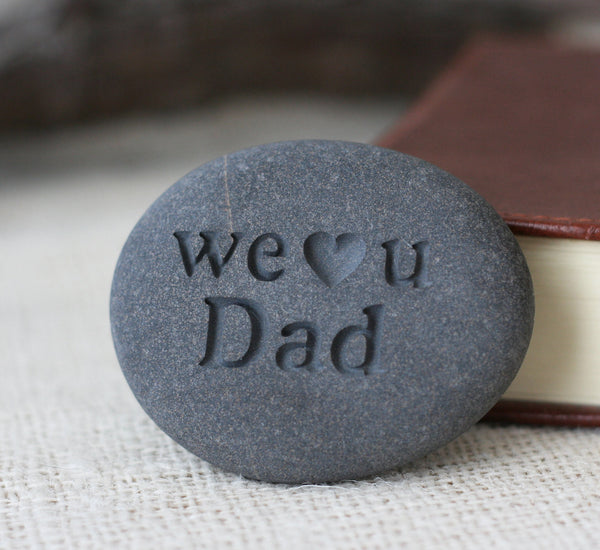 Engraved stone for dad, grandpa... - exclusive design by SJ-Engraving