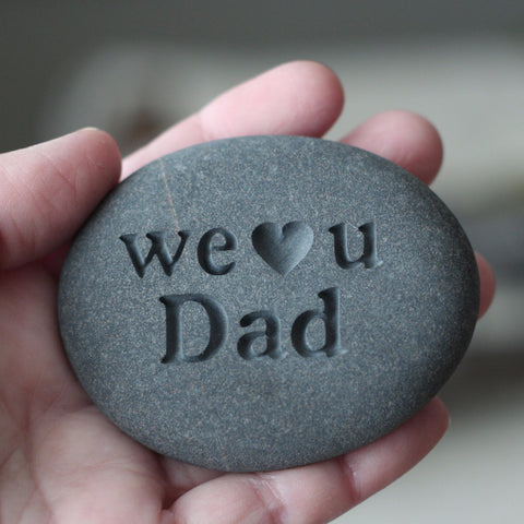 Engraved stone for dad, grandpa... - exclusive design by SJ-Engraving