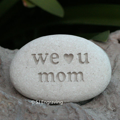 Engraved stone for mother - exclusive design by SJ-Engraving