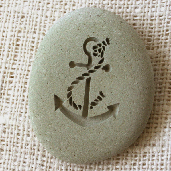 anchor souvenir, engraved stone