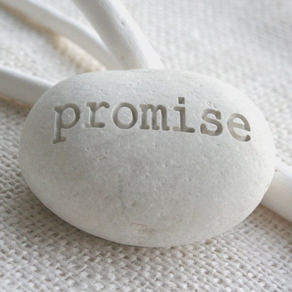 promise - Beach pebble engraved by SJ-Engraving