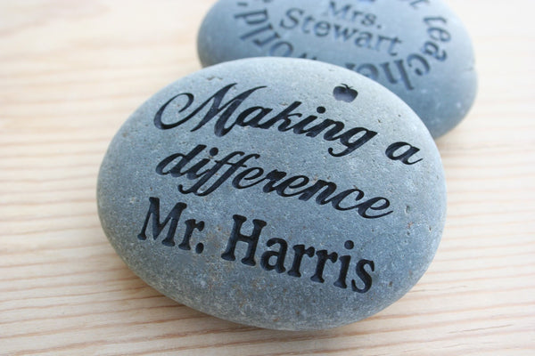 Teacher Rocks - Appreciation for Teachers - Custom Stone Engraving