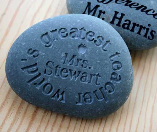 Teacher Rocks - Appreciation for Teachers - Custom Stone Engraving