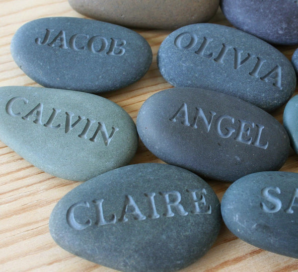 Personalized engraved gift - Engraved stone with name or word