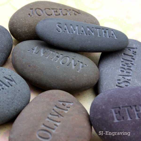 Personalized engraved gift - Engraved stone with name or word