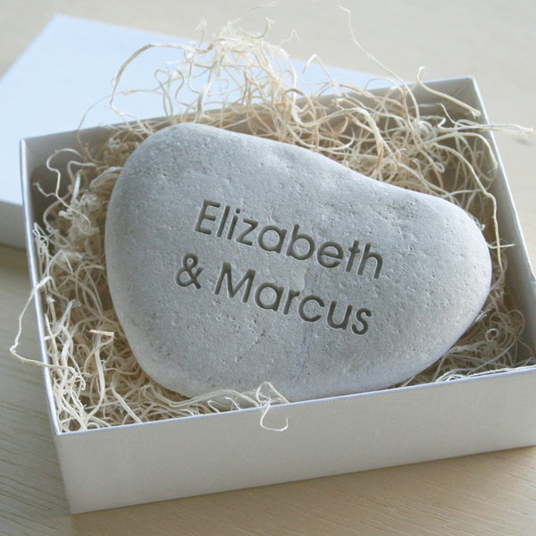 Wedding stone - I DO Oathing Stone - Wedding Vow, Anniversary, Ceremony - Double sided engraved wedding stone by SJ-Engraving