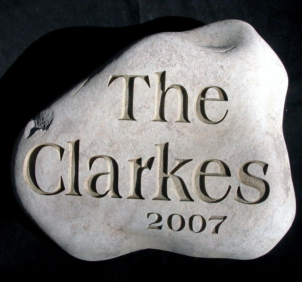 Large Engraved Rocks Custom Garden Stone / Medium ~ Large Hand engraved natural river rock ...