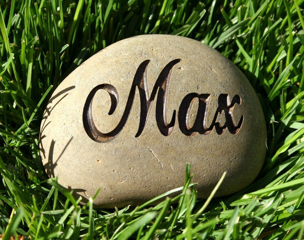 Custom Pet Name Stone - Palm size engraved stone