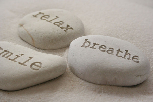 Personalized Beach Pebbles - Engraved Inspirational Stone Trio - Engraved beach stones by SJ-Engraving