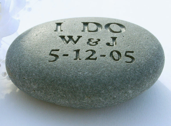 I DO - Personalized Wedding Oathing Stone - Wedding Vow, Anniversary, Commitment