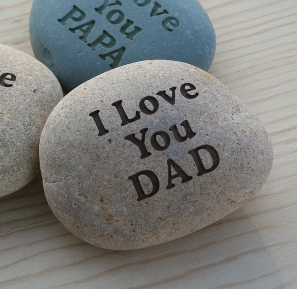 Love you Mom, Grandmom - custom engraved rock with you text - home decor - decoration and paperweight stone