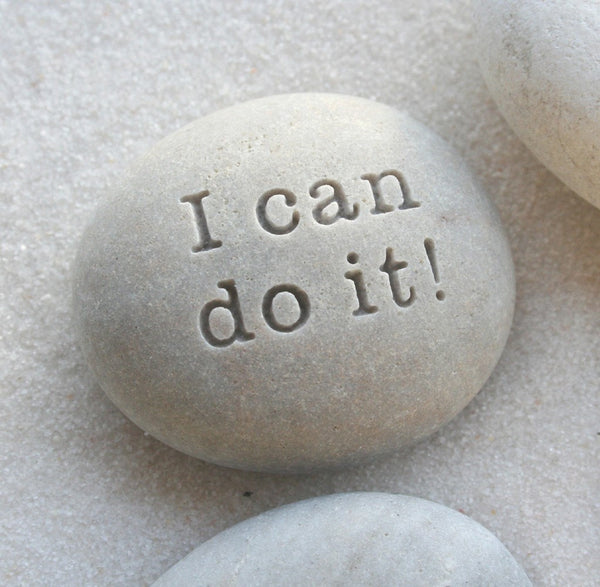 I can do it - Message Stone by SJ-Engraving