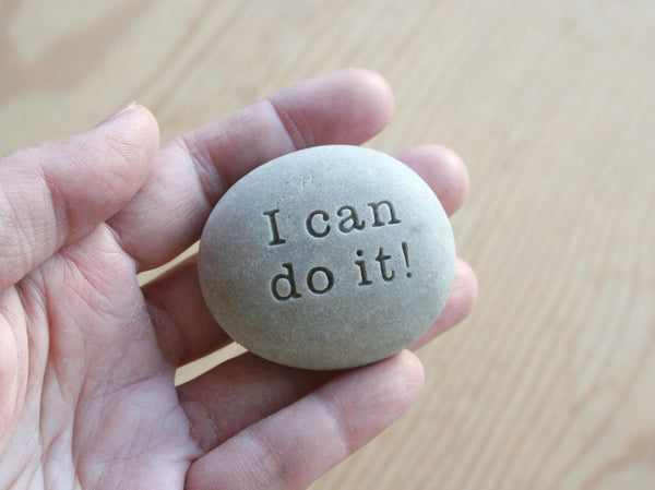 I can do it - Message Stone by SJ-Engraving