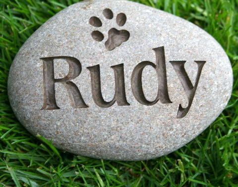 Customized Pet Memorial  -  Engraved memorial stone