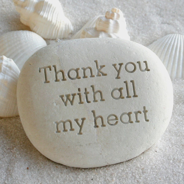 Message stone - Custom text engraved on beach stone - engraved gift by sjEngraving