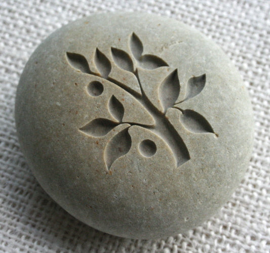TREE OF LIFE -  Engraved pebble stones - Home decor, paperweight by SJ-Engraving