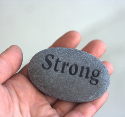 Customized Engraved gifts - Pocket Stone engraved with word or name