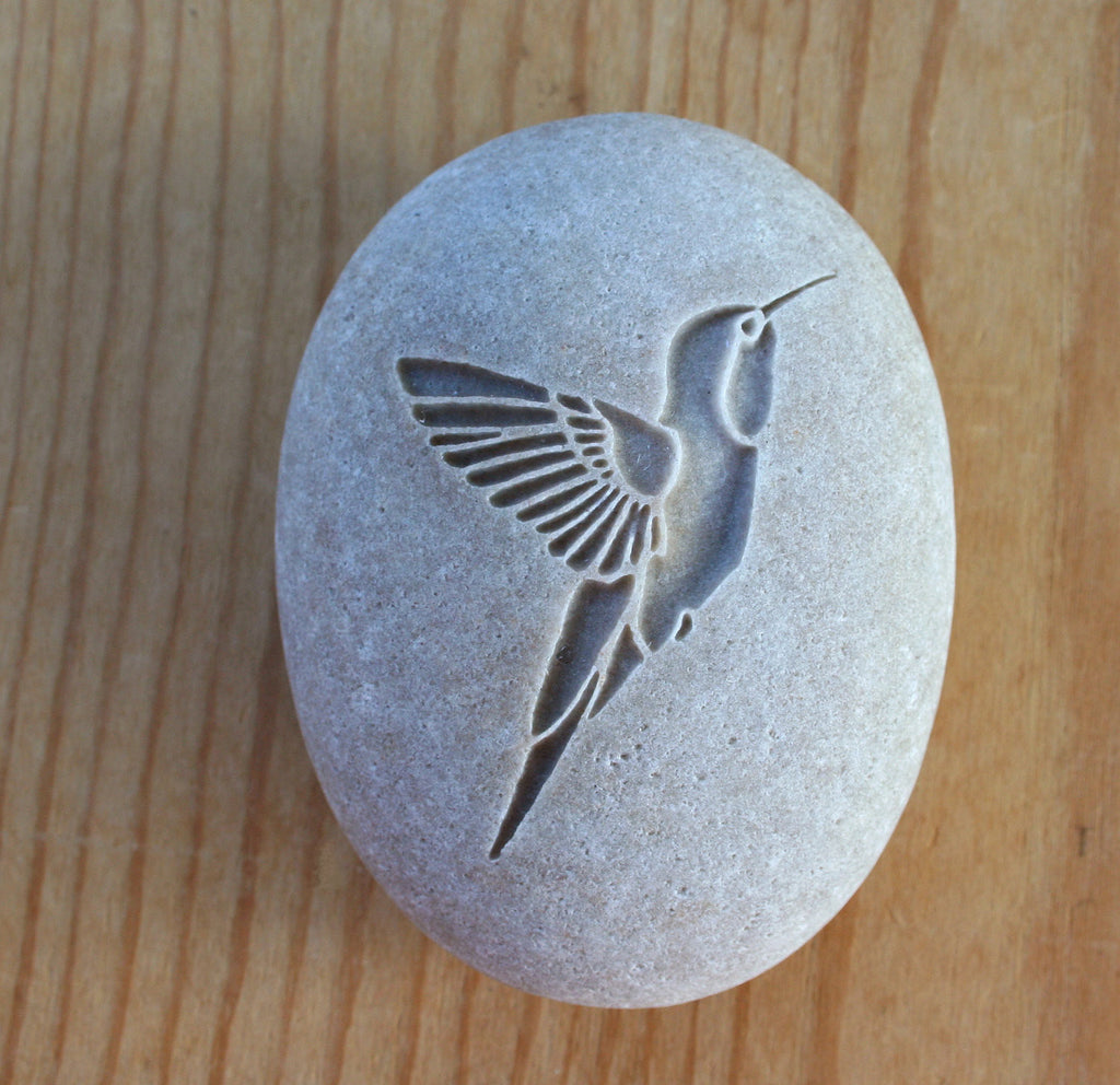 Hummingbird Stone Talisman - Home decor paperweight