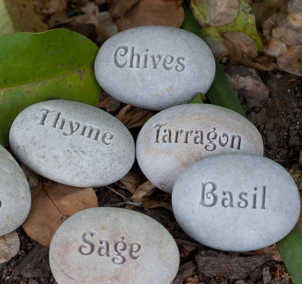 Custom Engraved Natural Garden Marker - Plant marker, herb marker