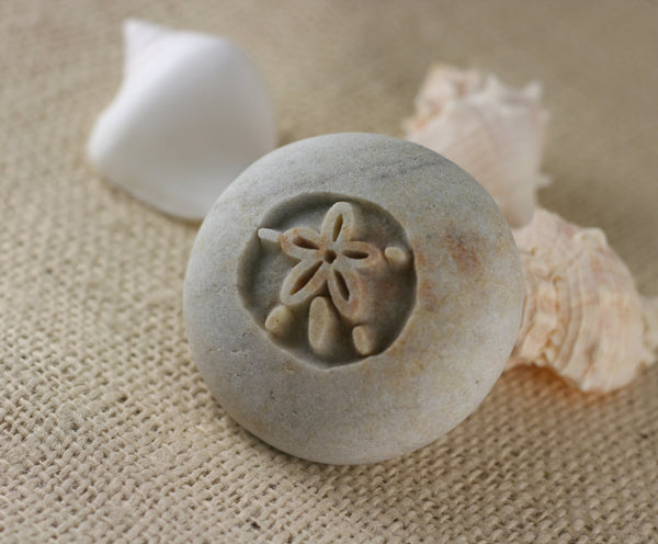 SAND DOLLAR - engraved stone ready gift hand carved by sjEngraving