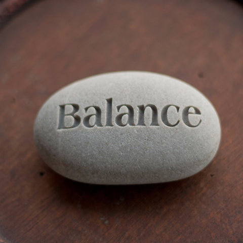 Balance - Ready to ship Gift - Engraved Inspirational Word on beach stone