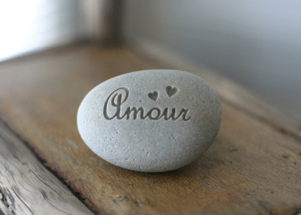 Gift for him for her - Amour - "love" in French