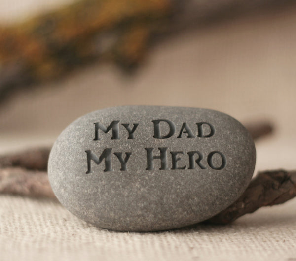 Hand carved gift for Daddy - My Dad My Hero - Gift for father
