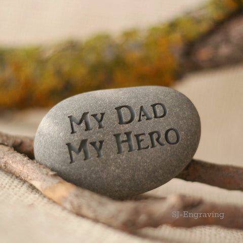 Hand carved gift for Daddy - My Dad My Hero - Gift for father