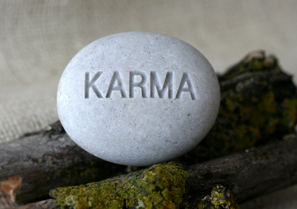 Karma - Engraved Inspirational Word on stone - Ready Gift