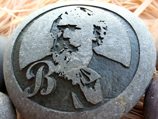 Johannes Brahms - stone art gift for classical music lovers - exclusive creation by sjEngraving