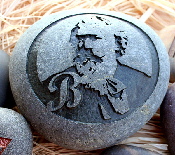 Johannes Brahms - stone art gift for classical music lovers - exclusive creation by sjEngraving