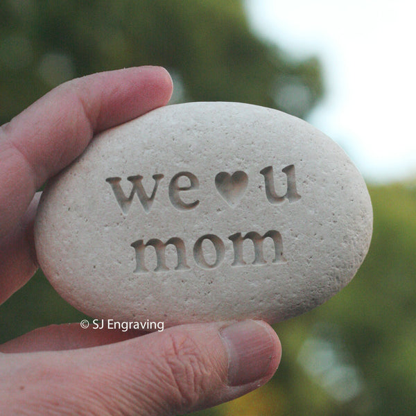 Engraved stone for mother - exclusive design by SJ-Engraving