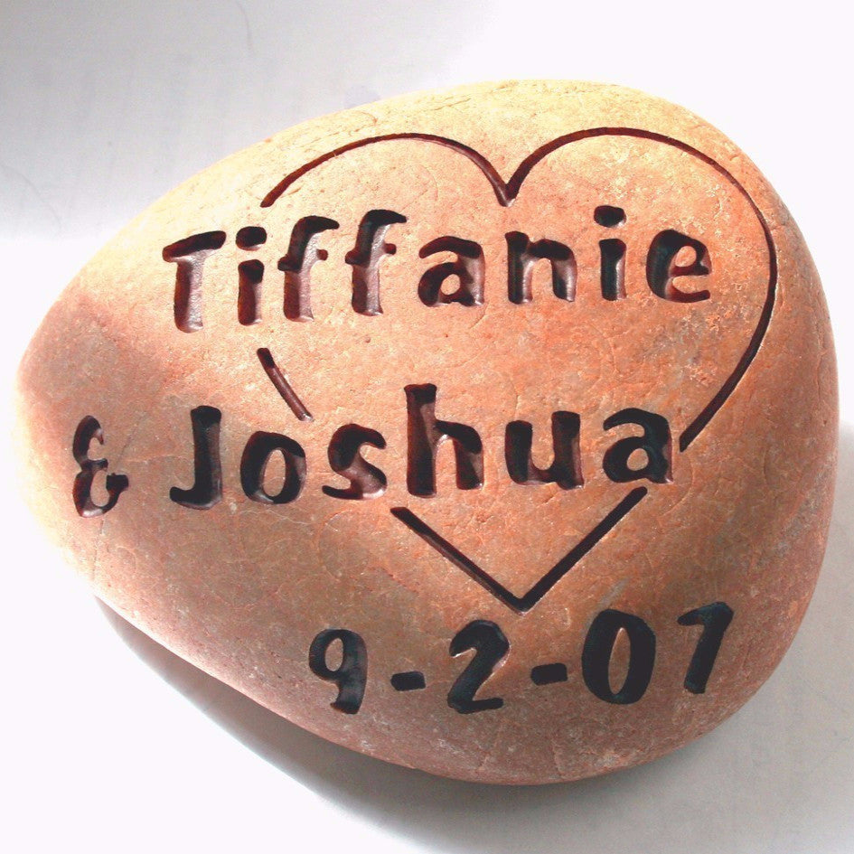 Custom wedding gift - Love rocks - engraved oathing stone for couple - commitment, wedding or anniversary