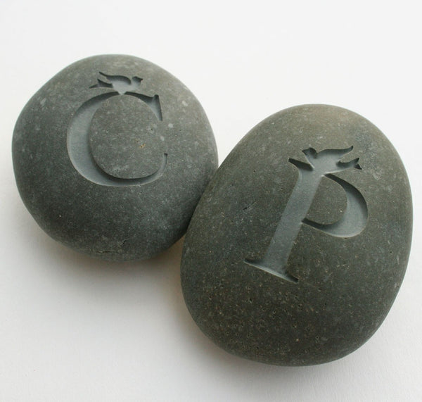 Personalized Love rocks - Custom Love Birds Initials stones - for Couples in love, engagement, wedding and anniversary gifts